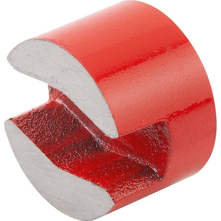 Kipp Magnet Button Magnet Alnico, Red, Round, D1=5, 4, D=19 K0559.02